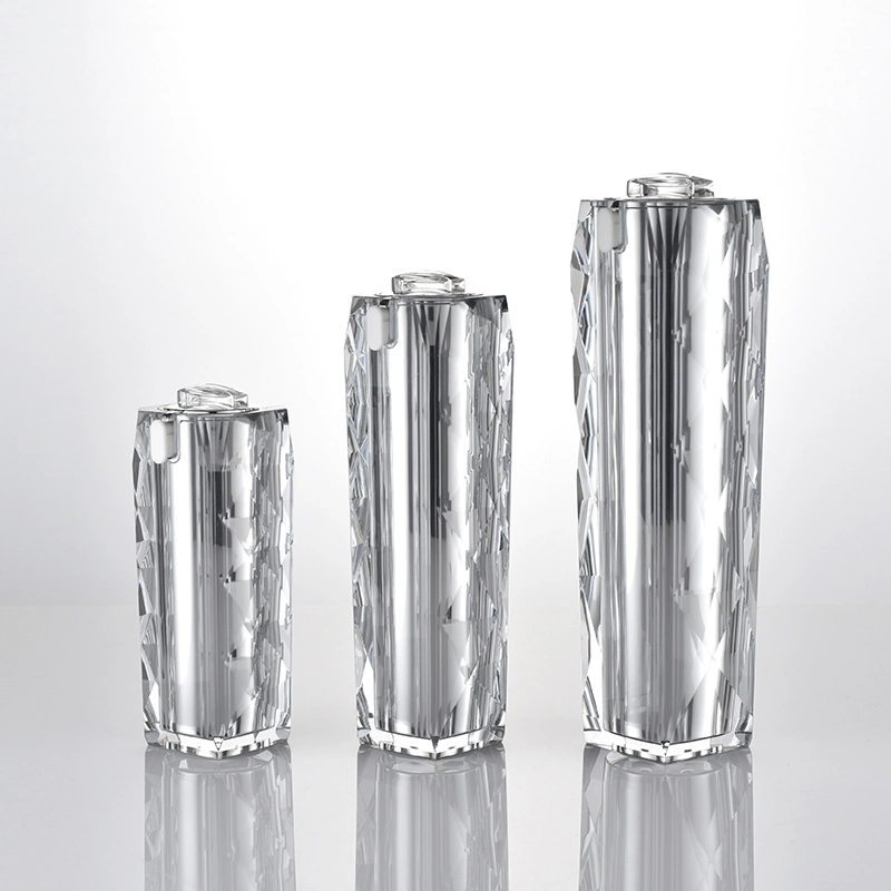 New Product Diamond Acrylic Bottle Set with Cosmetic Jar