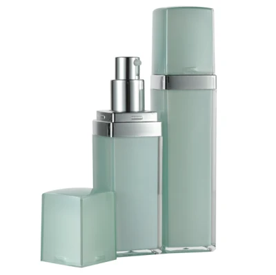 Acrylic Square Cosmetic Packaging Airless Bottle